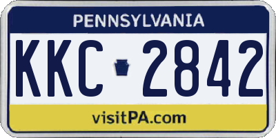 PA license plate KKC2842