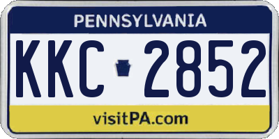 PA license plate KKC2852