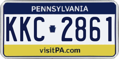 PA license plate KKC2861