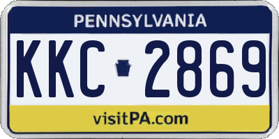 PA license plate KKC2869