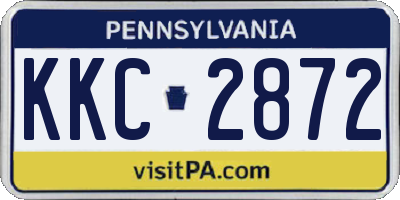 PA license plate KKC2872