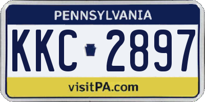 PA license plate KKC2897