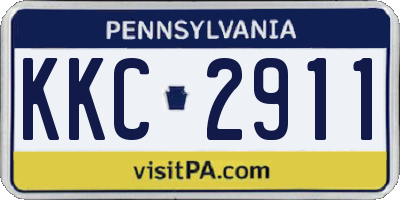 PA license plate KKC2911