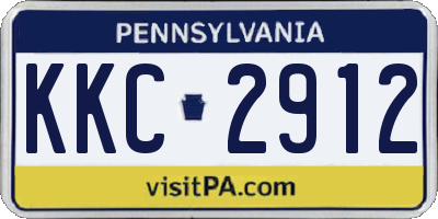 PA license plate KKC2912