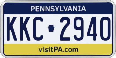 PA license plate KKC2940