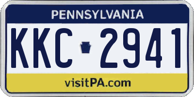 PA license plate KKC2941