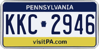 PA license plate KKC2946
