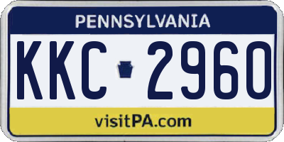 PA license plate KKC2960