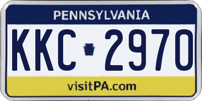 PA license plate KKC2970
