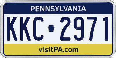 PA license plate KKC2971