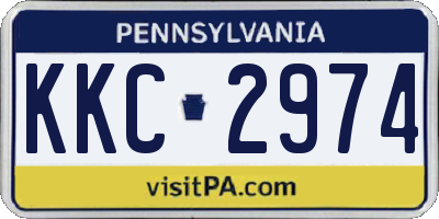 PA license plate KKC2974