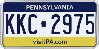 PA license plate KKC2975
