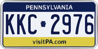 PA license plate KKC2976