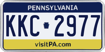 PA license plate KKC2977