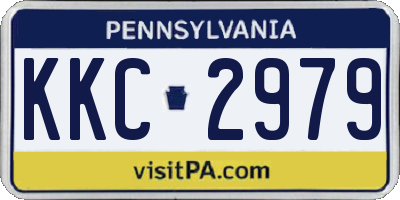 PA license plate KKC2979
