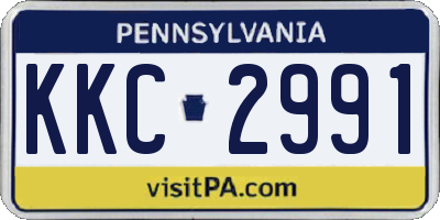 PA license plate KKC2991