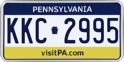 PA license plate KKC2995