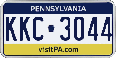 PA license plate KKC3044