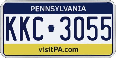 PA license plate KKC3055