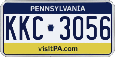 PA license plate KKC3056