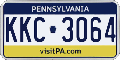PA license plate KKC3064