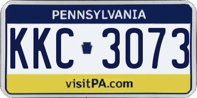 PA license plate KKC3073