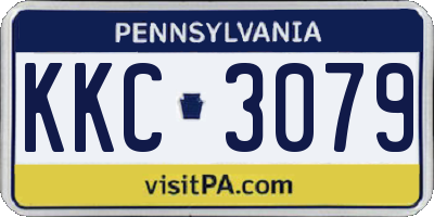 PA license plate KKC3079