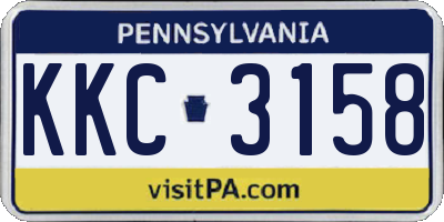 PA license plate KKC3158