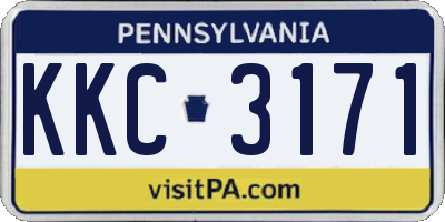 PA license plate KKC3171