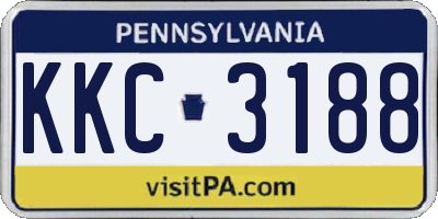 PA license plate KKC3188