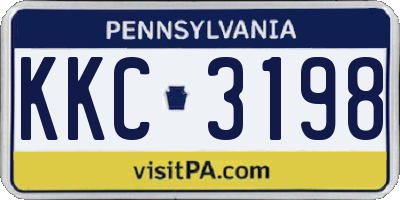 PA license plate KKC3198