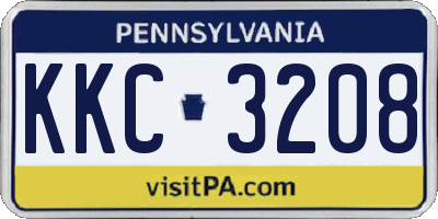 PA license plate KKC3208