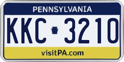 PA license plate KKC3210