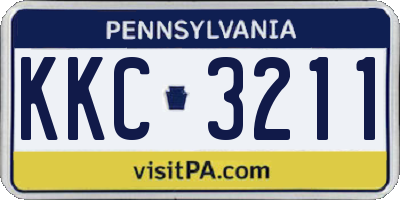 PA license plate KKC3211