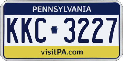 PA license plate KKC3227