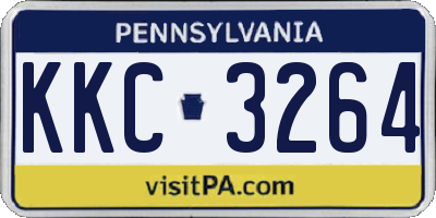 PA license plate KKC3264