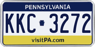 PA license plate KKC3272