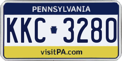 PA license plate KKC3280