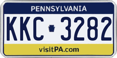 PA license plate KKC3282