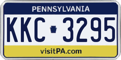 PA license plate KKC3295