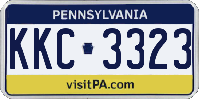 PA license plate KKC3323