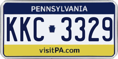 PA license plate KKC3329
