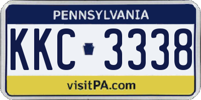PA license plate KKC3338
