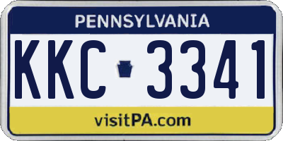PA license plate KKC3341