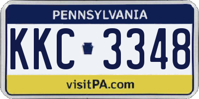 PA license plate KKC3348