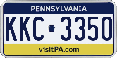 PA license plate KKC3350