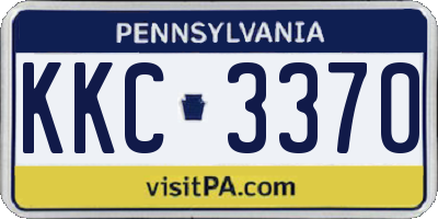 PA license plate KKC3370