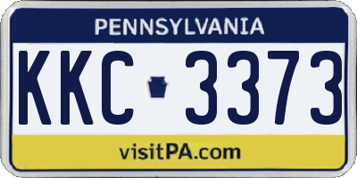 PA license plate KKC3373