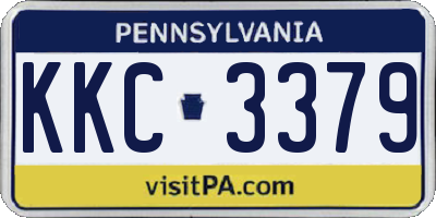 PA license plate KKC3379