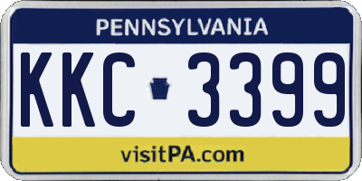 PA license plate KKC3399